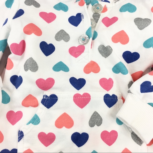 Like New! Carter’s Hooded Heart One-Piece - 6m - Picture 4 of 7